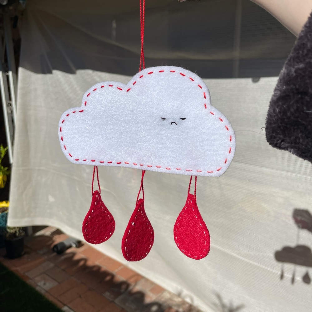 Handmade Period Blood Cloud Ornament